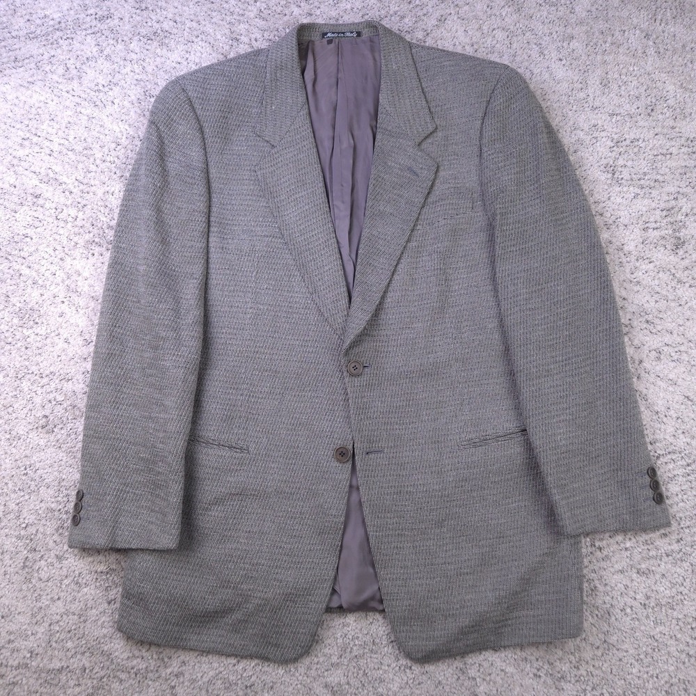 VTG Mani Sport Coat Size 41 Reg Jacket Wool Blend Saks Fifth Avenue Italy Knit